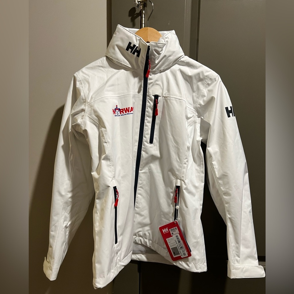 Helly Hansen White Jacket with Black Accents Norway Disney